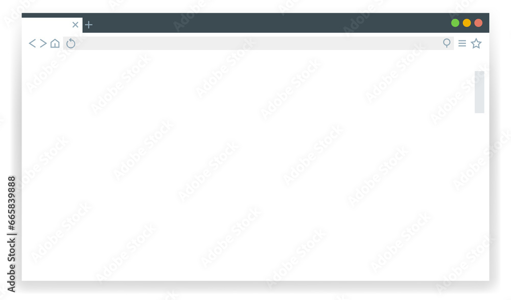 Poster computer app window frame template. web browser