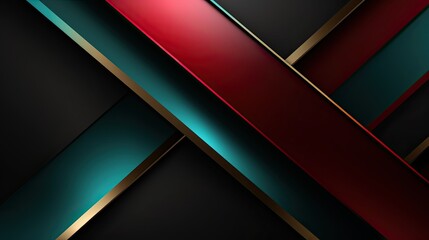 Teal, gold and red 3d background