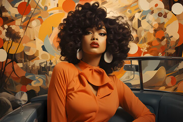 60s vibe Afro 