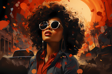 60s vibe afro
