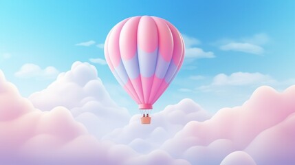 Fototapeta premium Pink air balloons