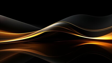 abstract background with golden wavy lines and space for your text