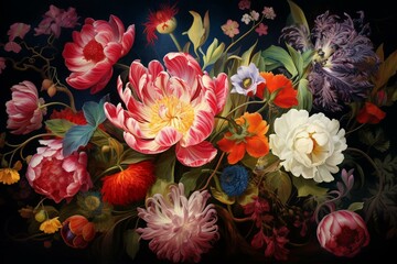 Obraz na płótnie Canvas Floral bloom. Generative AI