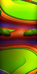 a landscape for game level selection background ai generated