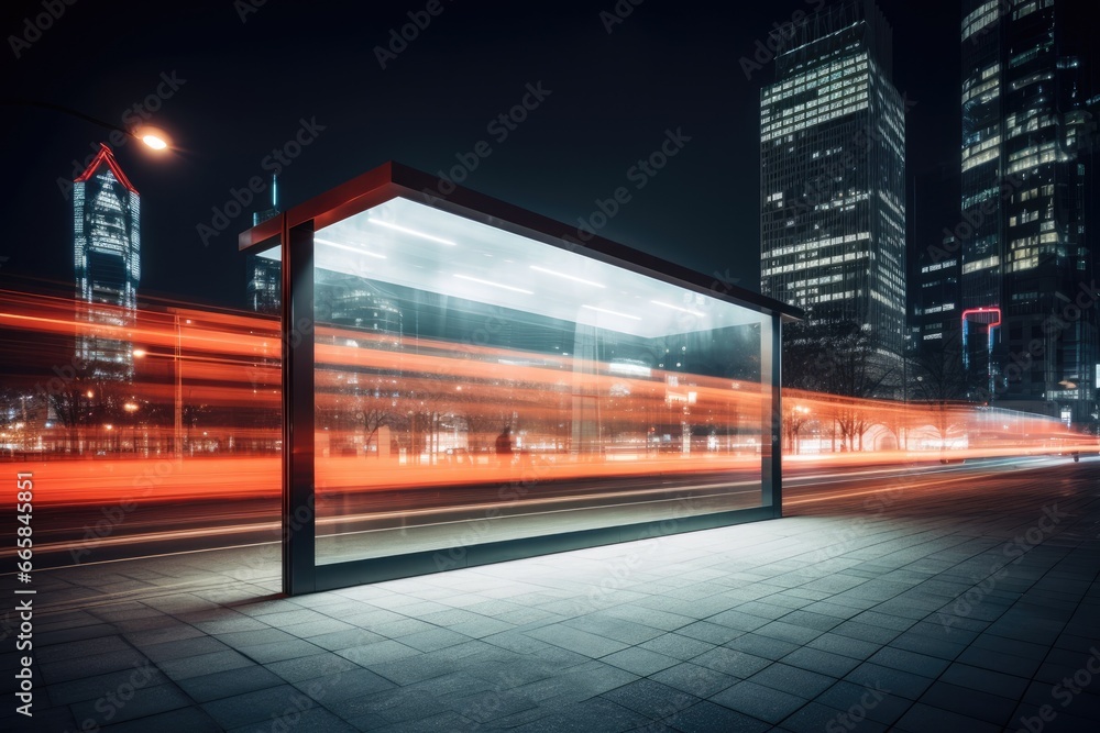 Poster capture attention with this modern blank billboard mockup on a busy urban street, ideal for displayi