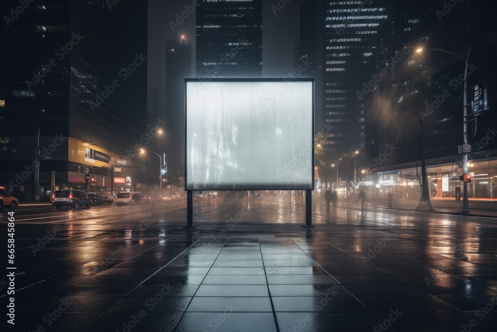 Aufkleber capture attention with this modern blank billboard mockup on a busy urban street, ideal for displayi
