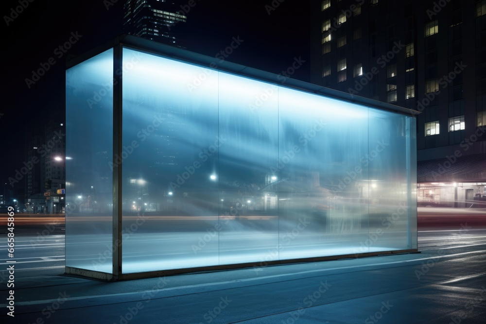 Poster capture attention with this modern blank billboard mockup on a busy urban street, ideal for displayi