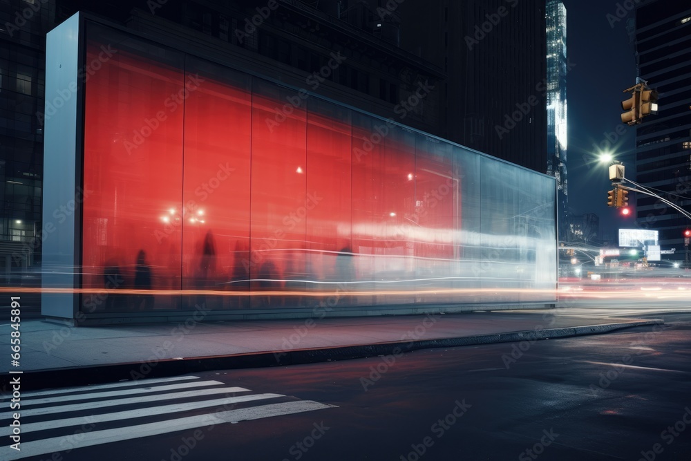 Aufkleber capture attention with this modern blank billboard mockup on a busy urban street, ideal for displayi