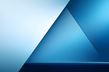 Abstract background with triangle, A sleek blue triangle - obrazy, fototapety, plakaty