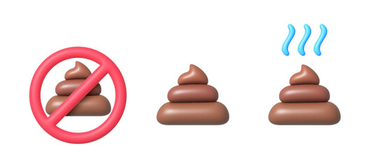 Modern 3d set with crap 3d on white background for concept design. Vector illustration