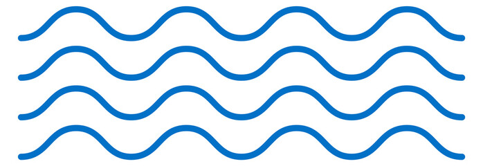 Wavy blue lines. Sea water surface pattern
