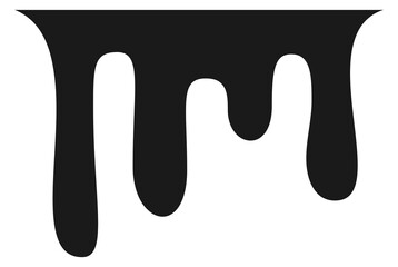 Black paint drops. Dripping liquid. Ink fluid