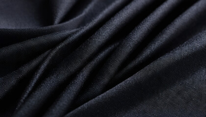 Studio macro shot of an luxury black cloth