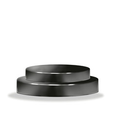 illustration of a black product podium