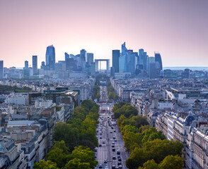 Paris from the roof of the Triumphal Arch