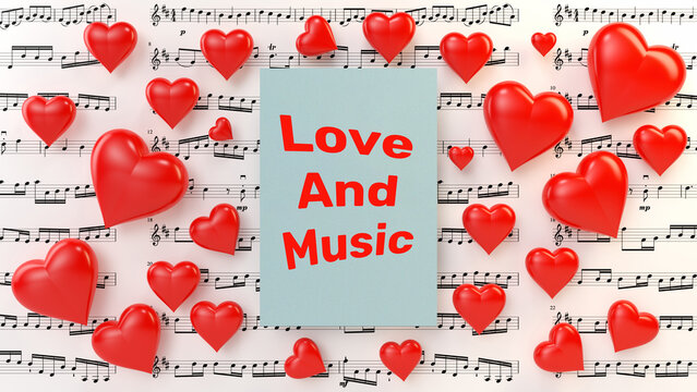 love and music backround