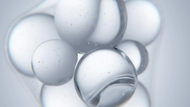 Cgi water Bubble Spheres moving around