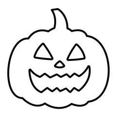 Halloween Pumpkin Face Vector Icon