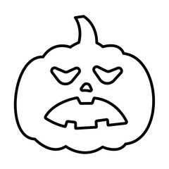 Halloween Pumpkin Face Vector Icon