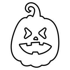 Halloween Pumpkin Face Vector Icon