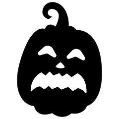 Halloween Pumpkin Face Vector Icon