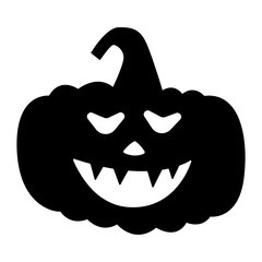 Halloween Pumpkin Face Vector Icon