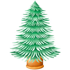 christmas tree isolated on white