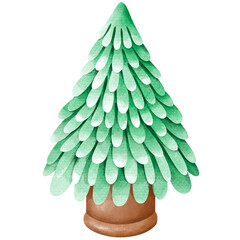 christmas tree isolated on white
