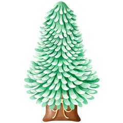 christmas tree isolated on white