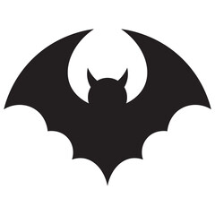 Silhouette Bat Icon Vector