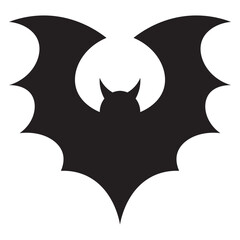 Silhouette Bat Icon Vector