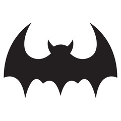 Silhouette Bat Icon Vector