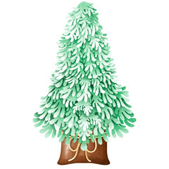christmas tree isolated on white