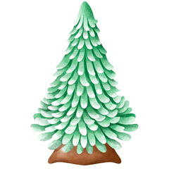 christmas tree isolated on white