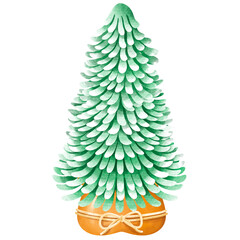 christmas tree isolated on white