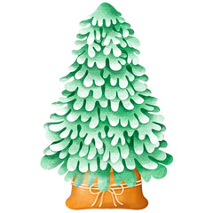 christmas tree isolated on white