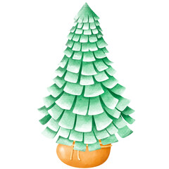 christmas tree isolated on white