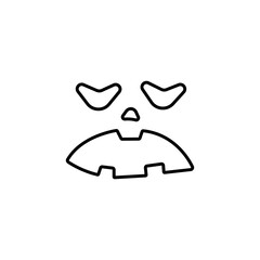 Halloween Pumpkin Face Vector Icon