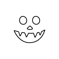 Halloween Pumpkin Face Vector Icon