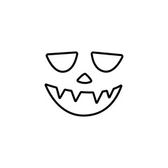 Halloween Pumpkin Face Vector Icon