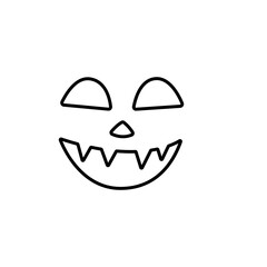 Halloween Pumpkin Face Vector Icon