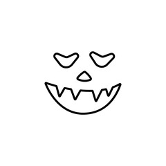 Halloween Pumpkin Face Vector Icon