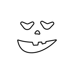 Halloween Pumpkin Face Vector Icon