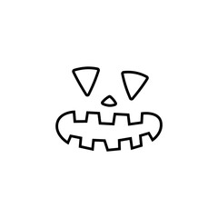 Halloween Pumpkin Face Vector Icon