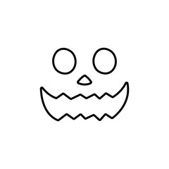 Halloween Pumpkin Face Vector Icon