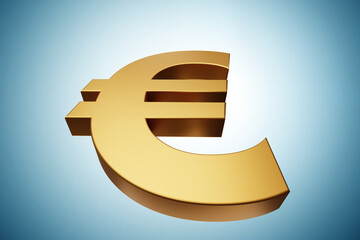 Concept with european currency symbol - 3d rendering