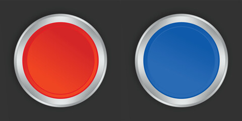 Red and blue buttons