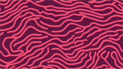 Topographic map of neon lines. Abstract Contour Topographic Line Pattern. Abstract vector illustration. Graphic concept for your design. Colorful illustration. Abstract wavy stripes seamless pattern.