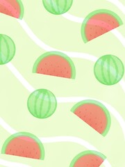 background with watermelon