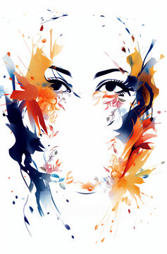 The white face with only the eyes